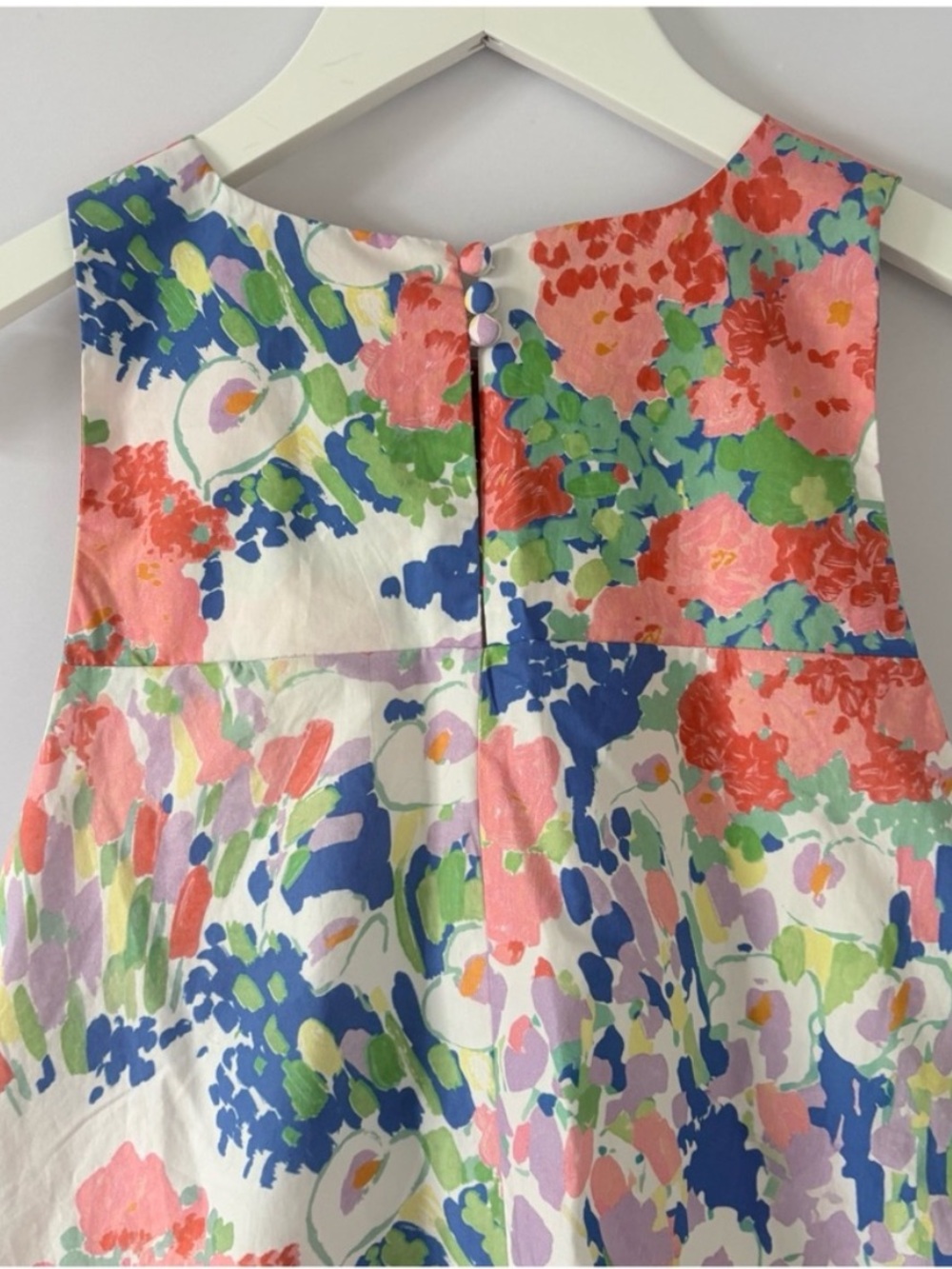 NWT Anthropologie Maeve Sleeveless Double Bubble-Hem Cotton poplin Mini Dress, M - Picture 7 of 13